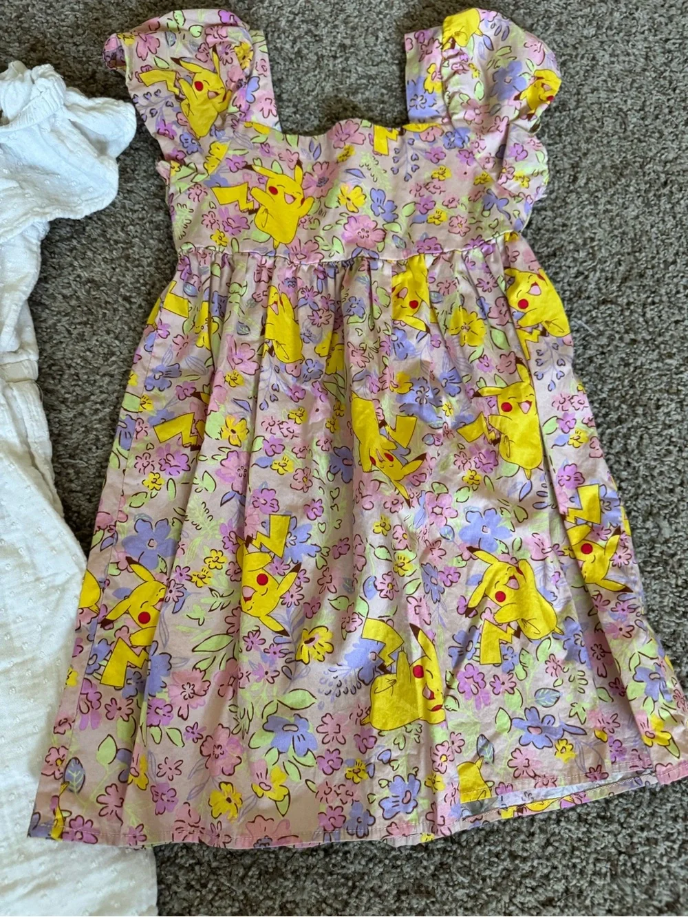 Old Navy Cream Gathered Waist Skirt